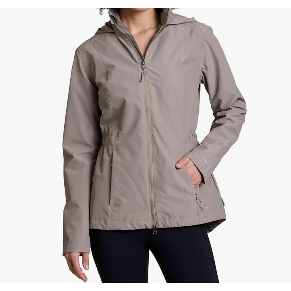 NWT Avalanche Windbreaker Jacket Lightweight Hooded Full Zip Outdoor Beige L